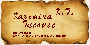 Kazimira Tucović vizit kartica